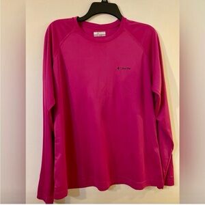 Columbia Fuchsia Long Sleeve Omni Shade Top Sz XL